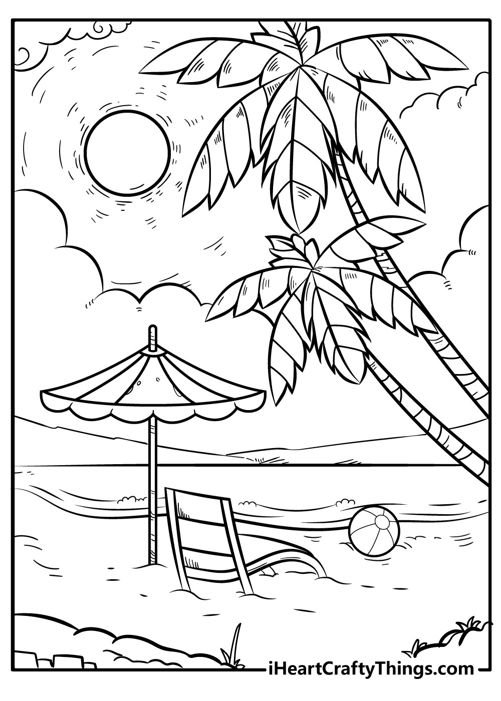 printable beach coloring pages printable beach coloring pages