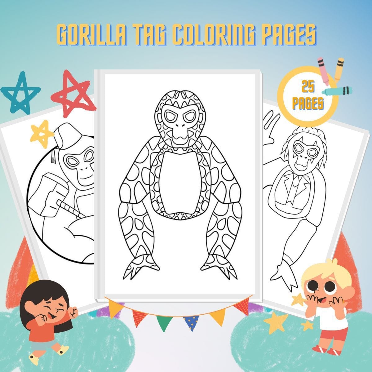 gorilla tag coloring pages