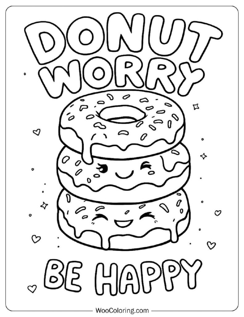 26 Donut Coloring Pages Free PDF To Print Woo Coloring 26 Donut Coloring Pages Free PDF To Print Woo Coloring