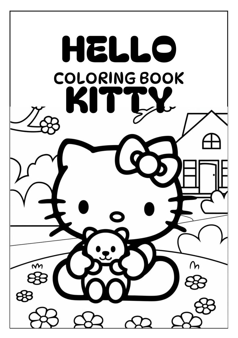cute hello kitty coloring pages