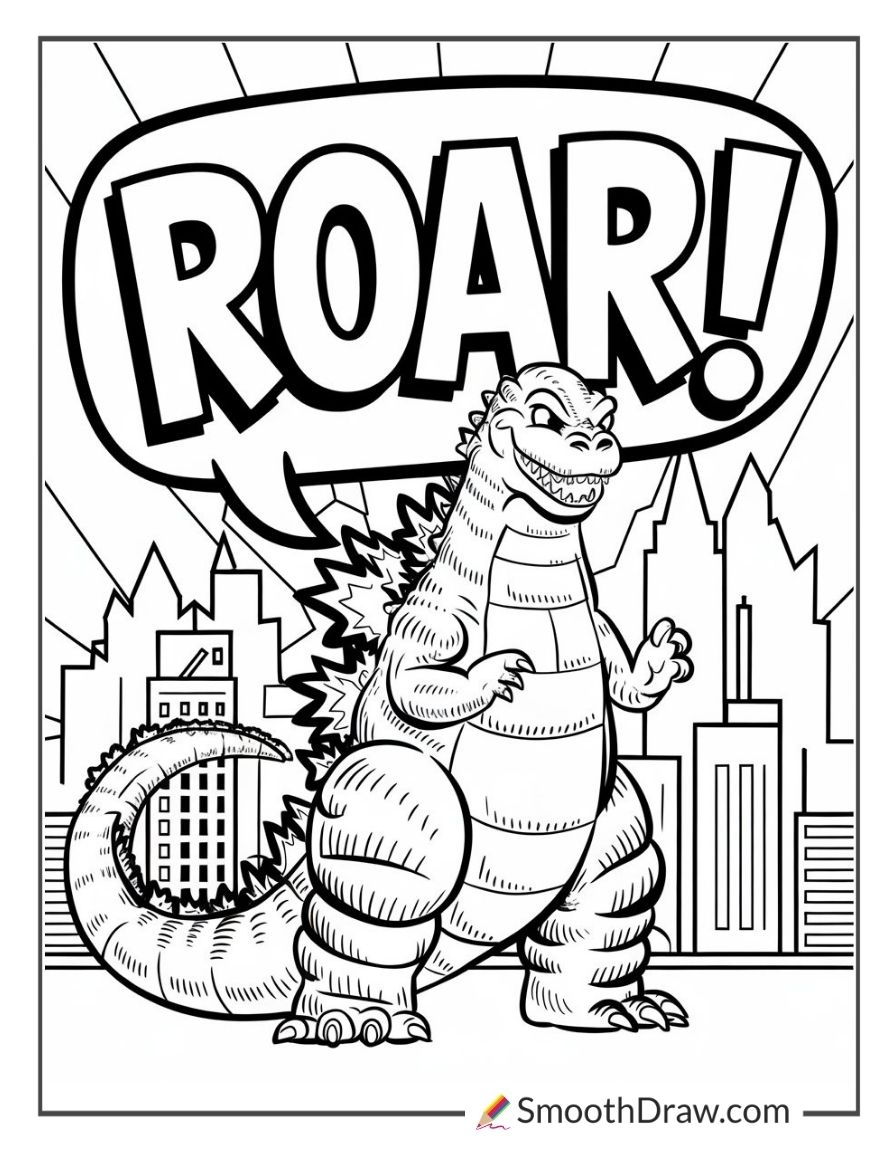 29 Godzilla Coloring Pages Smooth Draw