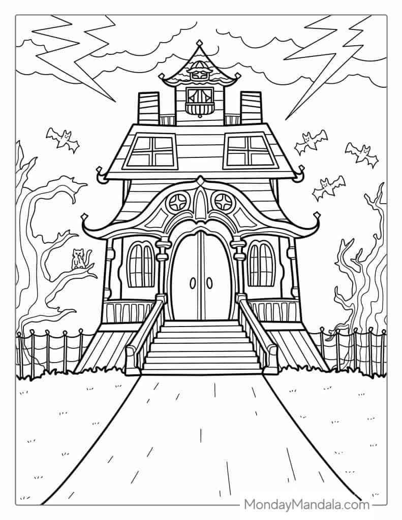 29 Haunted House Coloring Pages Free PDF Printables 29 Haunted House Coloring Pages Free PDF Printables