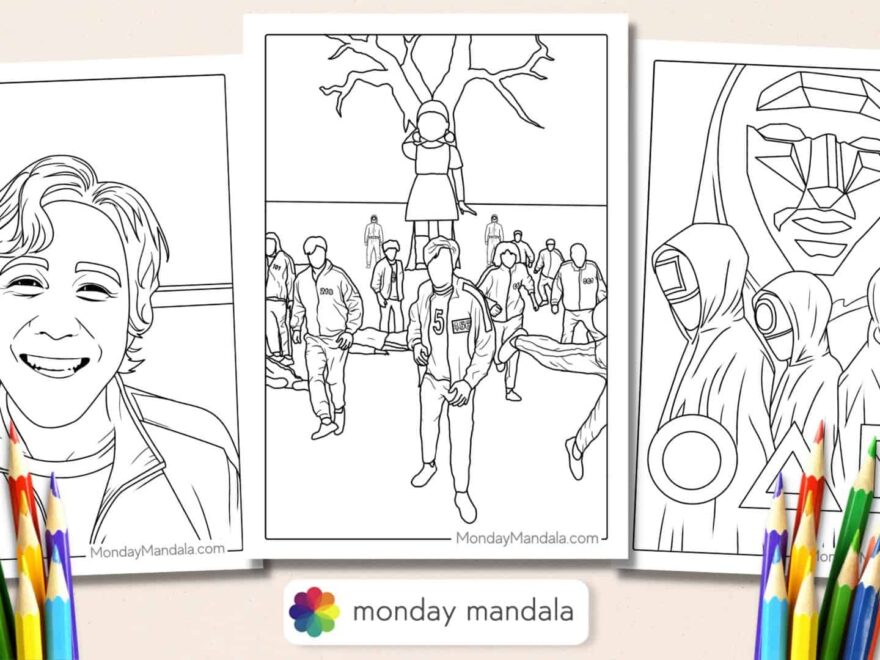 29 Squid Game Coloring Pages Free PDF Printables