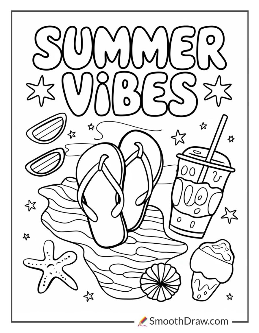 summer printable coloring pages