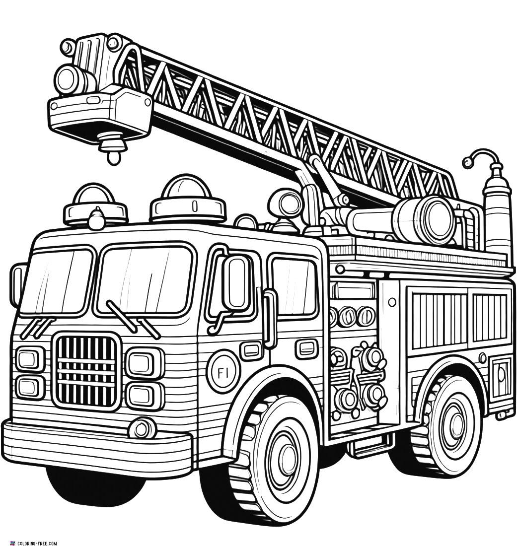 fire truck coloring page