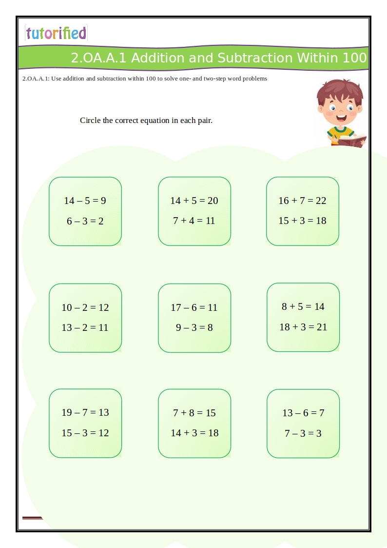 2nd grade math worksheet