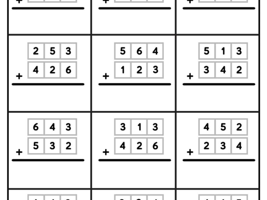 3 Digit Addition Worksheets Superstar Worksheets