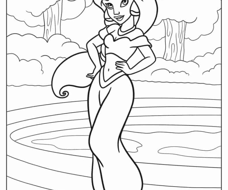 30 Aladdin Jasmine Coloring Pages Free PDF Printables