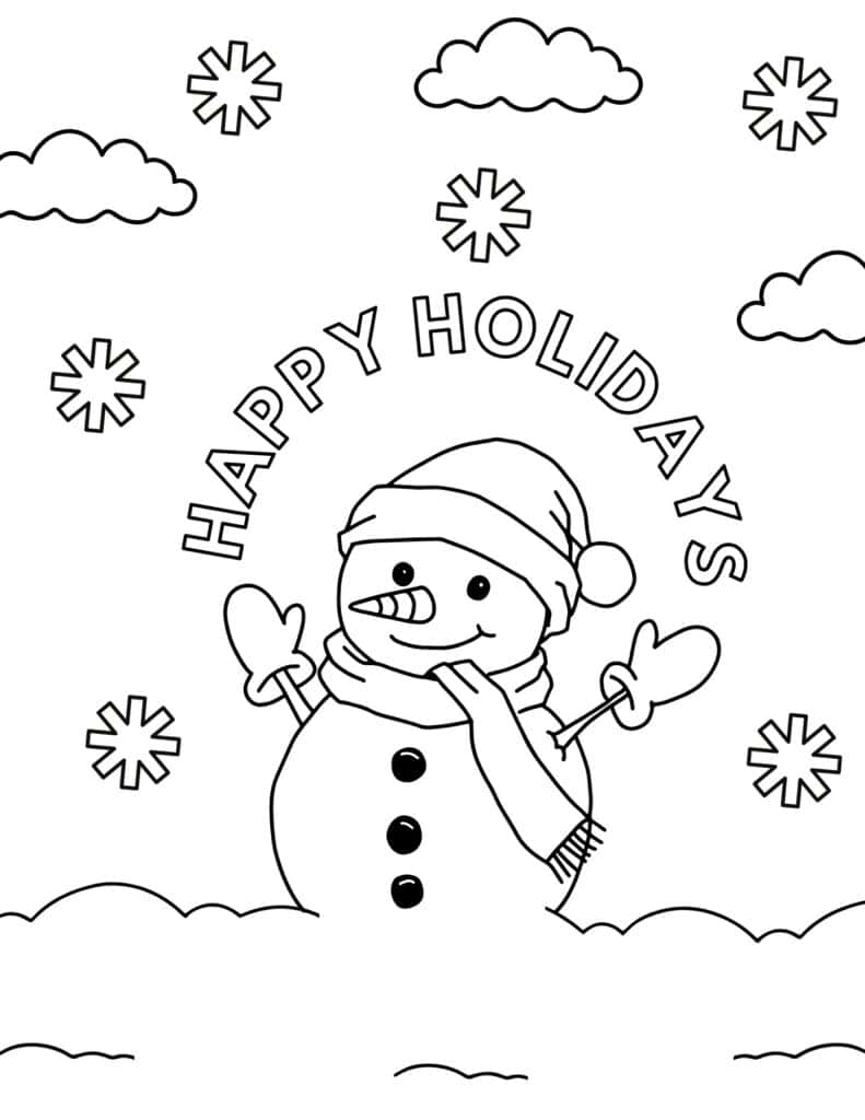 holiday coloring pages printable holiday coloring pages printable