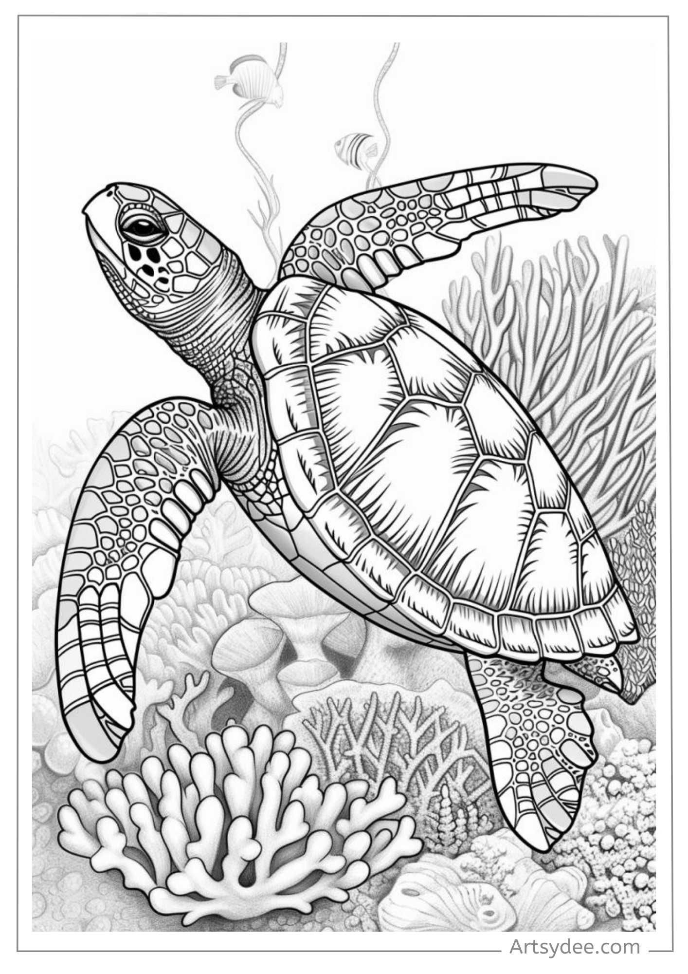 30 Free Printable Turtle Coloring Pages Artsydee Drawing Painting Craft Creativity