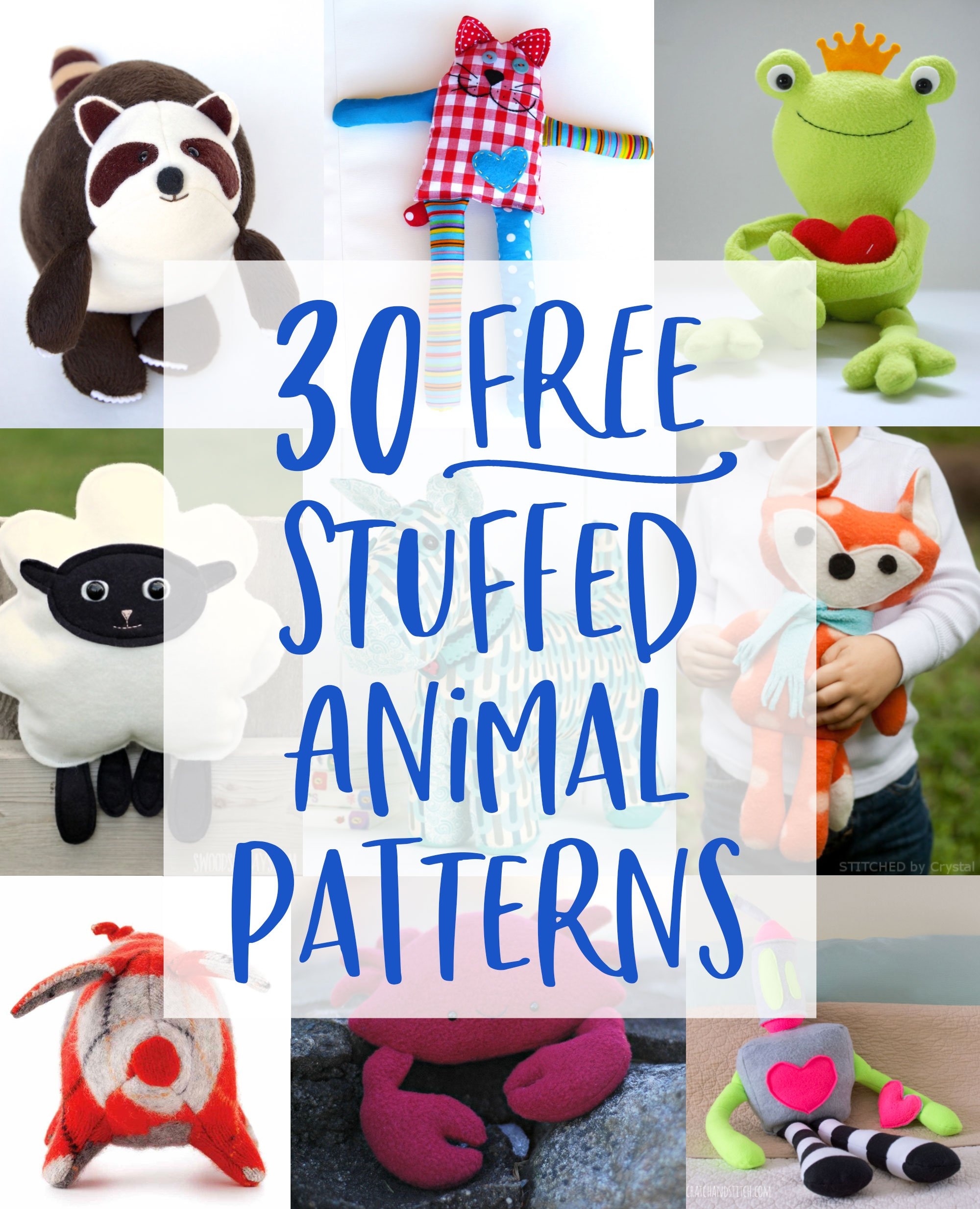 30 FREE Stuffed Animal Patterns With Tutorials To Bring To Life 30 FREE Stuffed Animal Patterns With Tutorials To Bring To Life