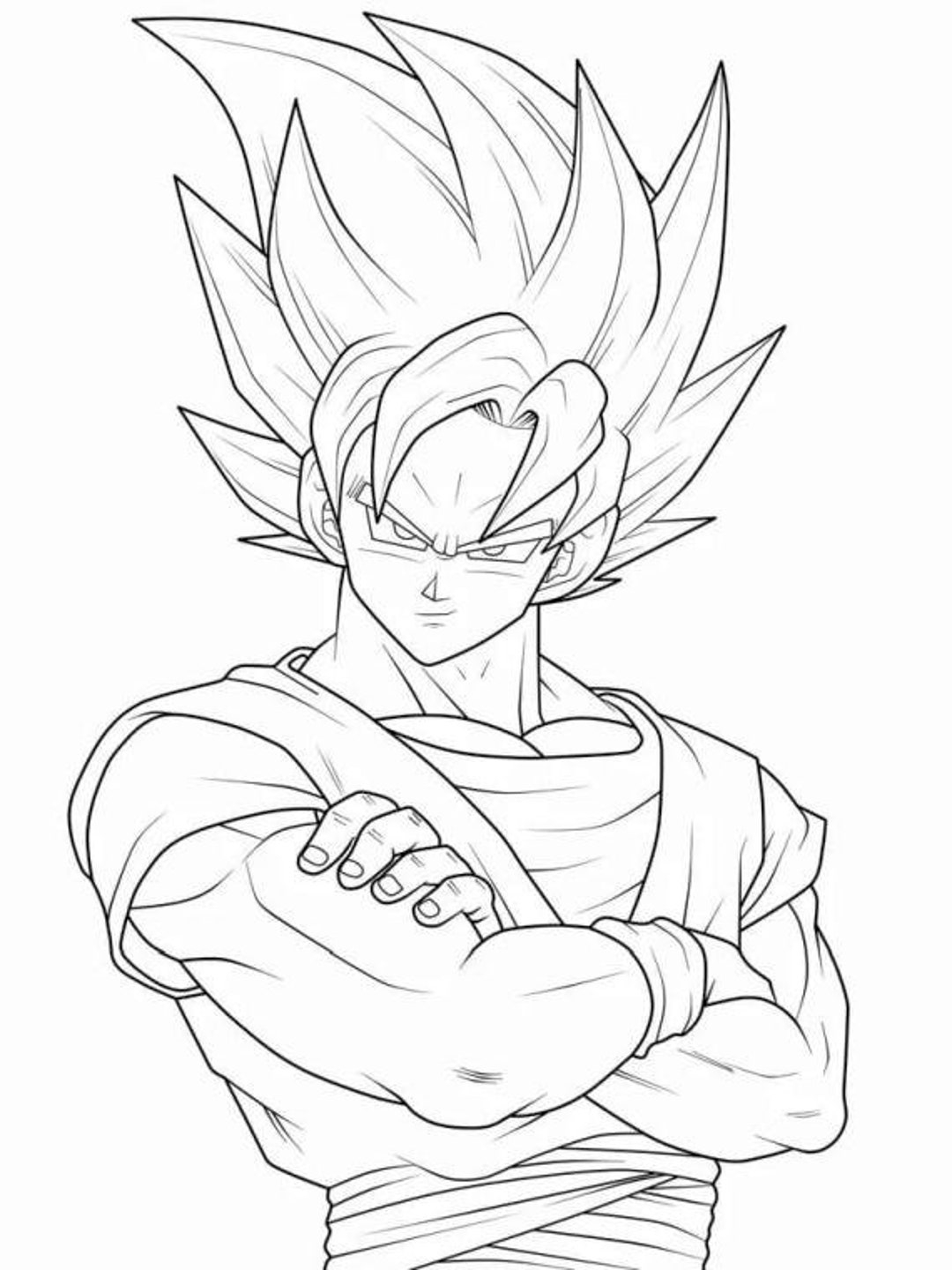 30 Pages Of Goku Coloring Pages Etsy