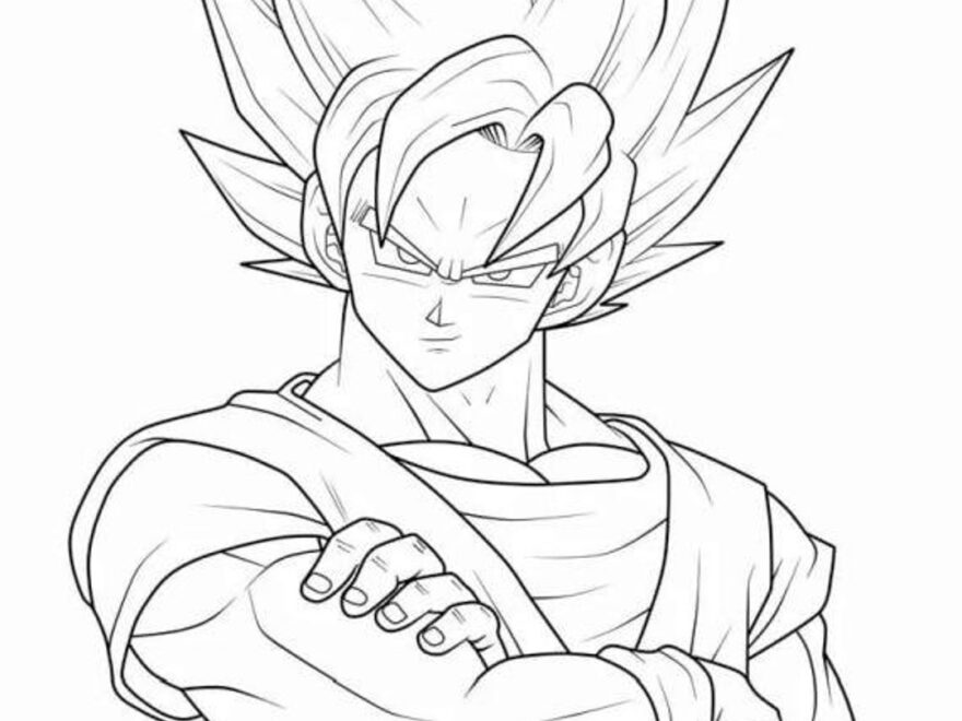 30 Pages Of Goku Coloring Pages Etsy