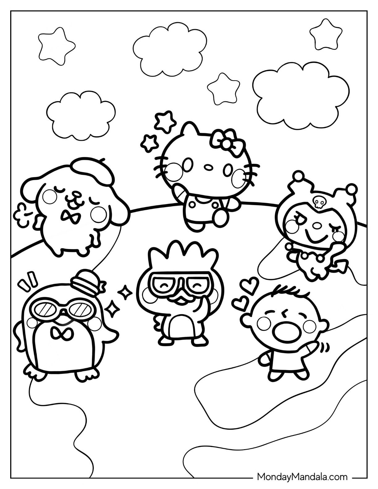 30 Sanrio Coloring Pages Free PDF Printables 