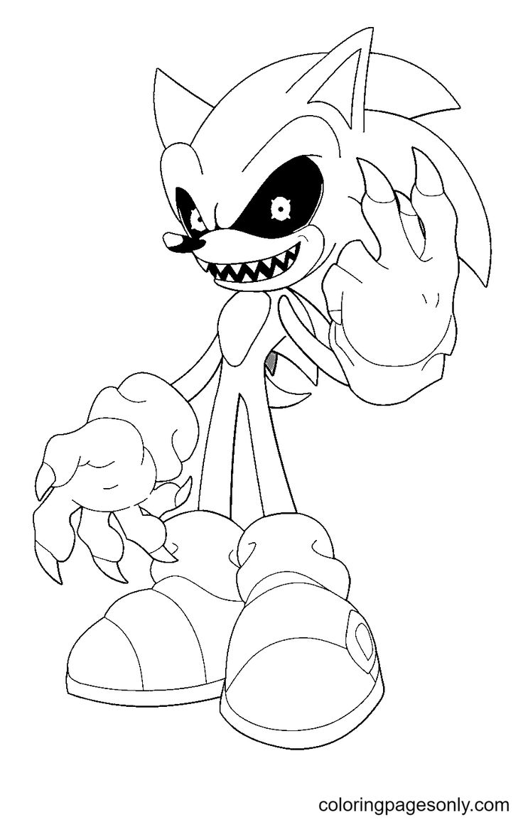 sonic exe coloring pages