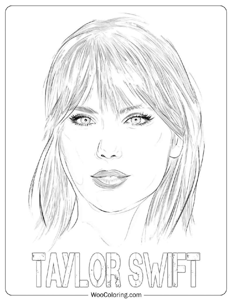 taylor swift coloring page