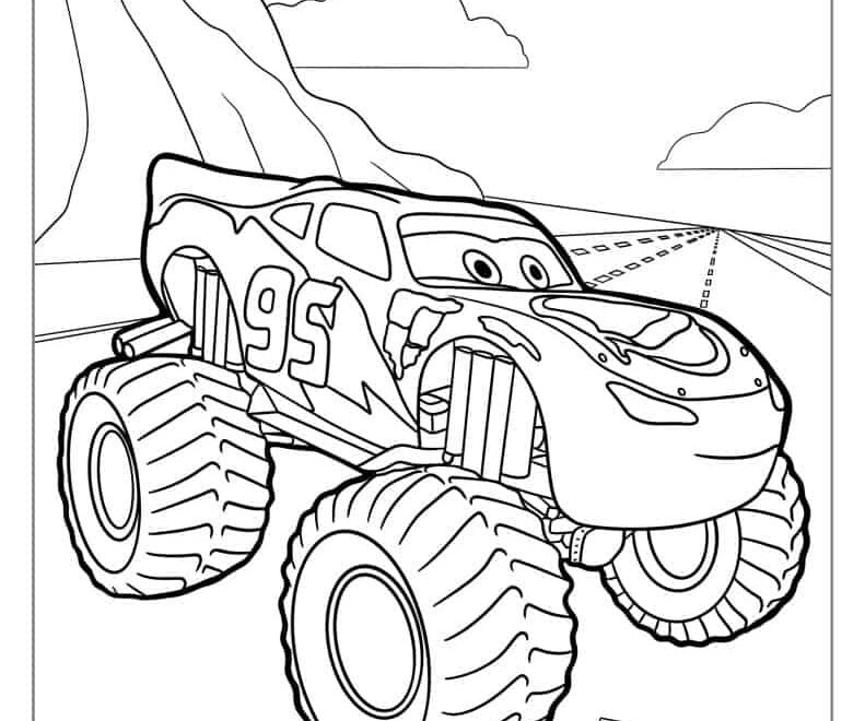 32 Monster Truck Coloring Pages Free PDF Printables