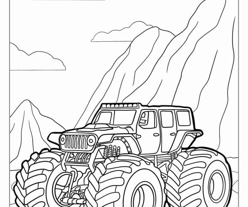 32 Monster Truck Coloring Pages Free PDF Printables