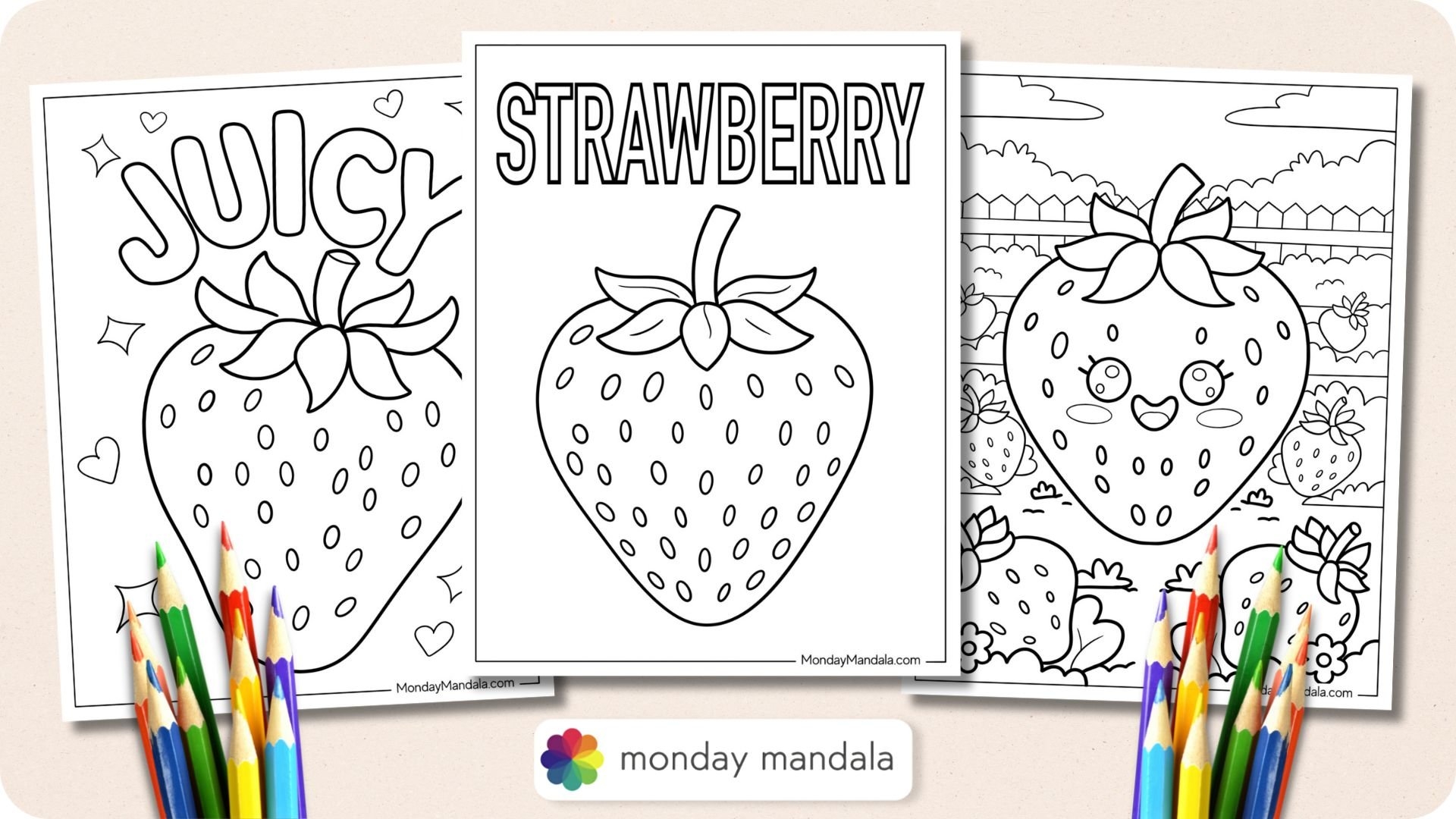 32 Strawberry Coloring Pages Free PDF Printables 