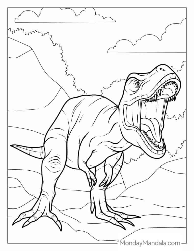 32 T Rex Coloring Pages Free PDF Printables 