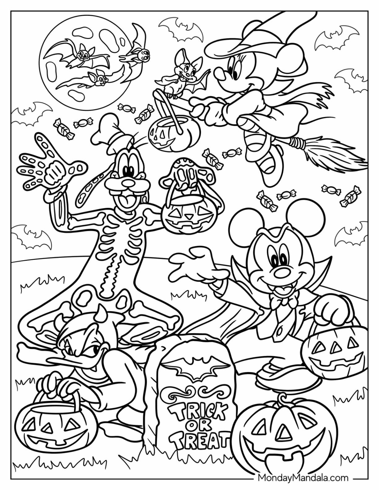 33 Disney Halloween Coloring Pages Free PDF Printables  33 Disney Halloween Coloring Pages Free PDF Printables