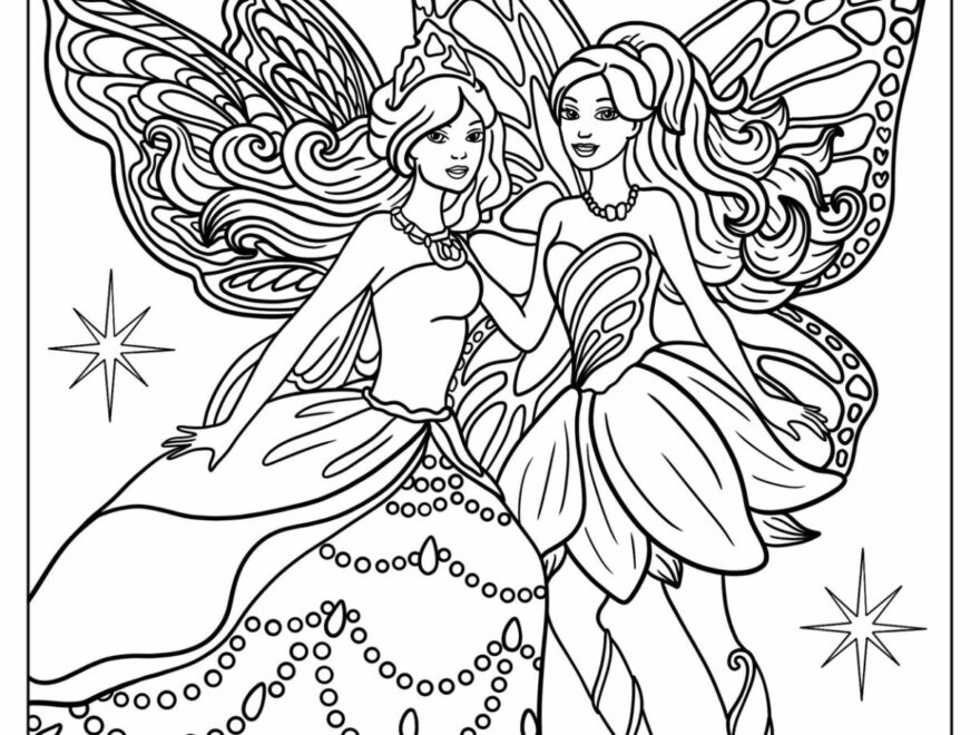 34 Fairy Coloring Pages Free PDF Printables
