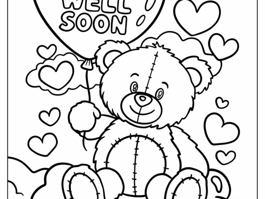 34 Get Well Soon Coloring Pages Free PDF Printables