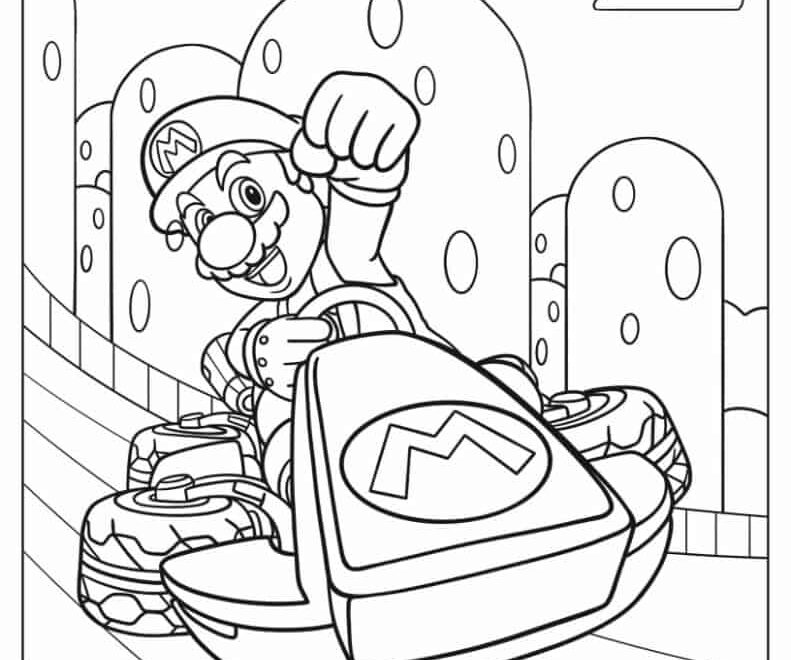 34 Mario Kart Coloring Pages Free PDF Printables