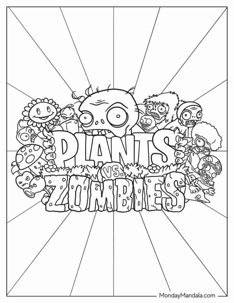 34 Plant Vs Zombies Coloring Pages Free PDF Printables 