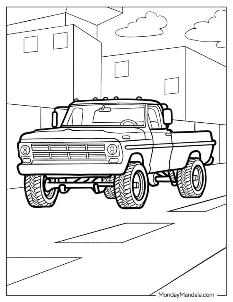 34 Truck Coloring Pages Free PDF Printables 