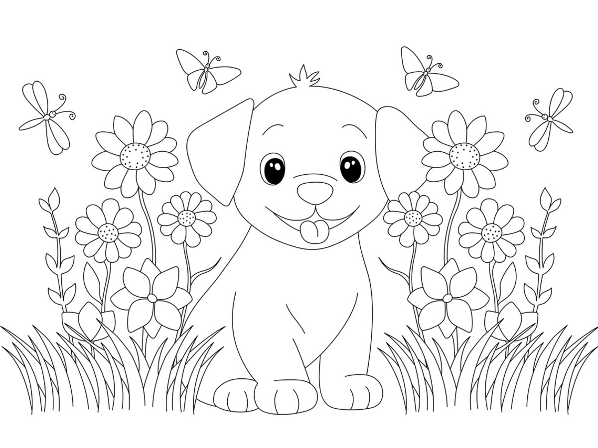 puppy dog printable coloring pages