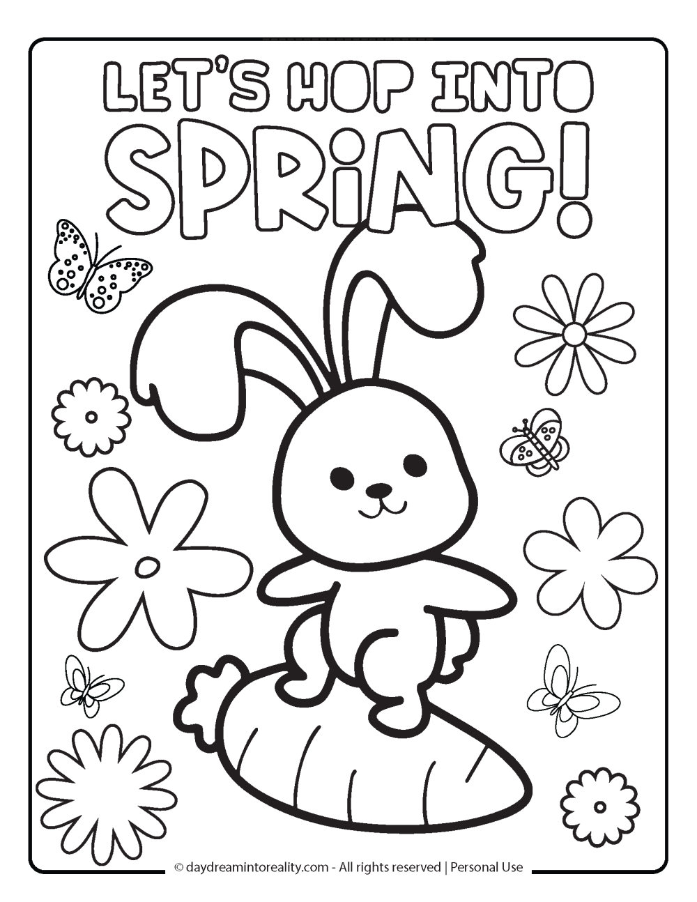 coloring pages spring printable