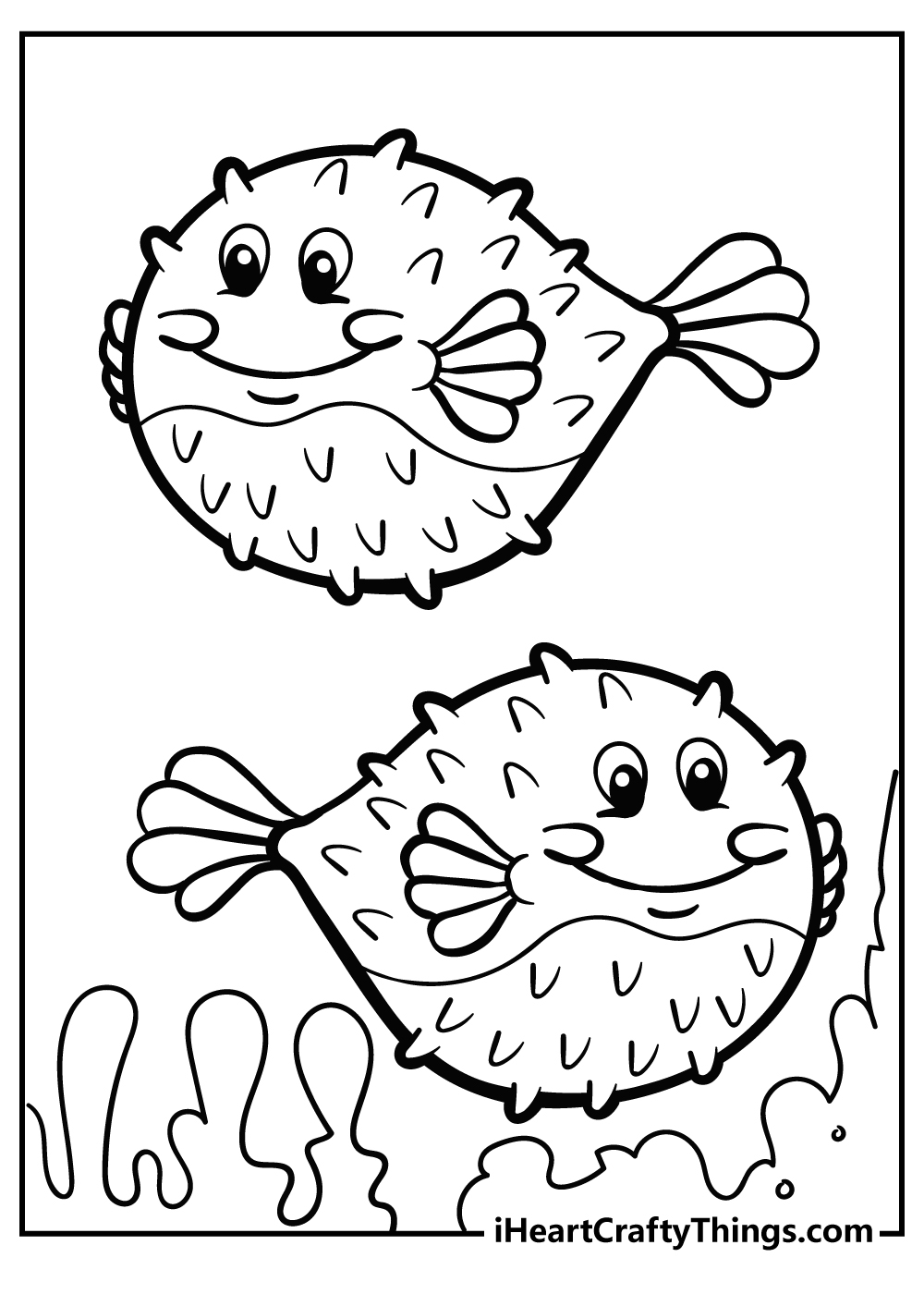 coloring page of ocean animals
