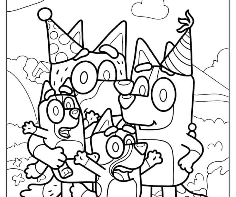 36 Bluey Coloring Pages Free PDF Printables