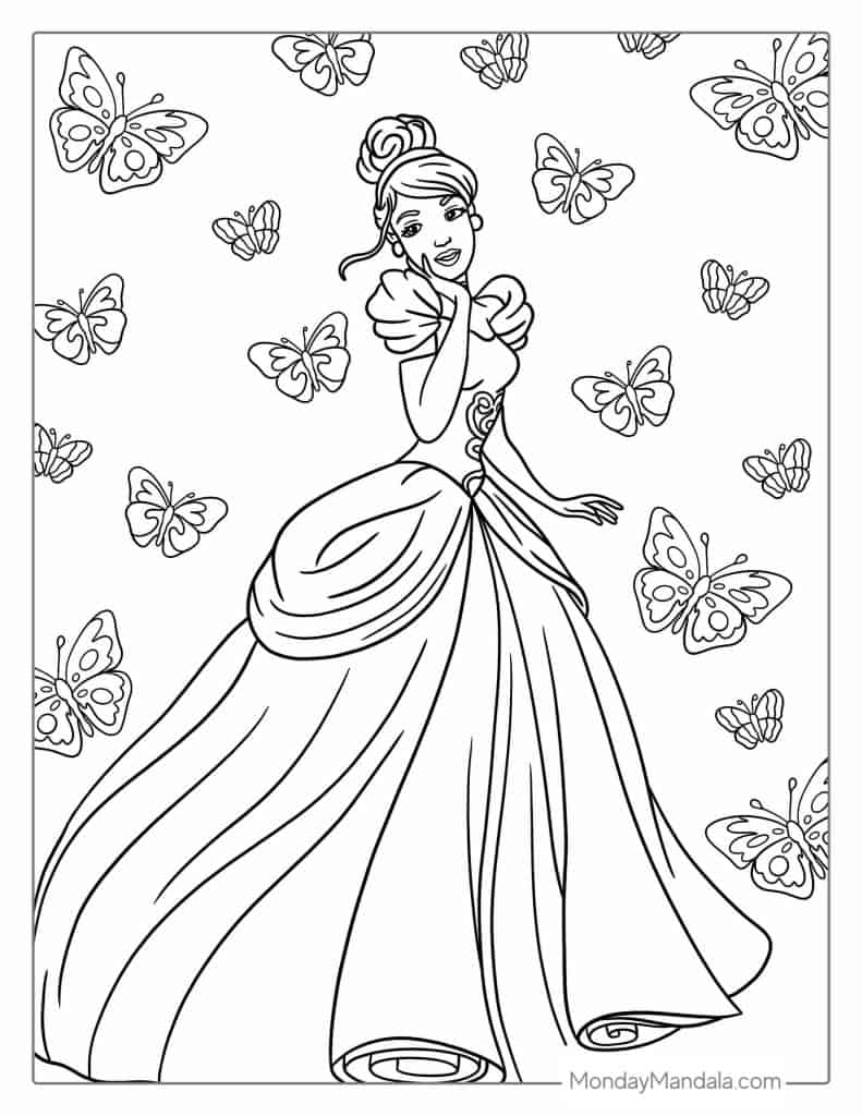 printable princess coloring sheets