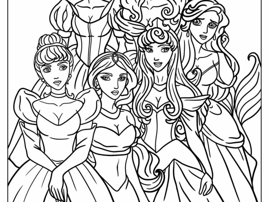 36 Disney Princess Coloring Pages Free PDF Printables