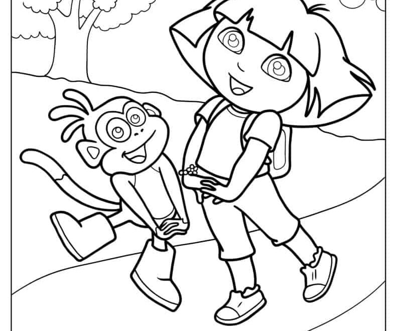 36 Dora The Explorer Coloring Pages Free PDF Printables
