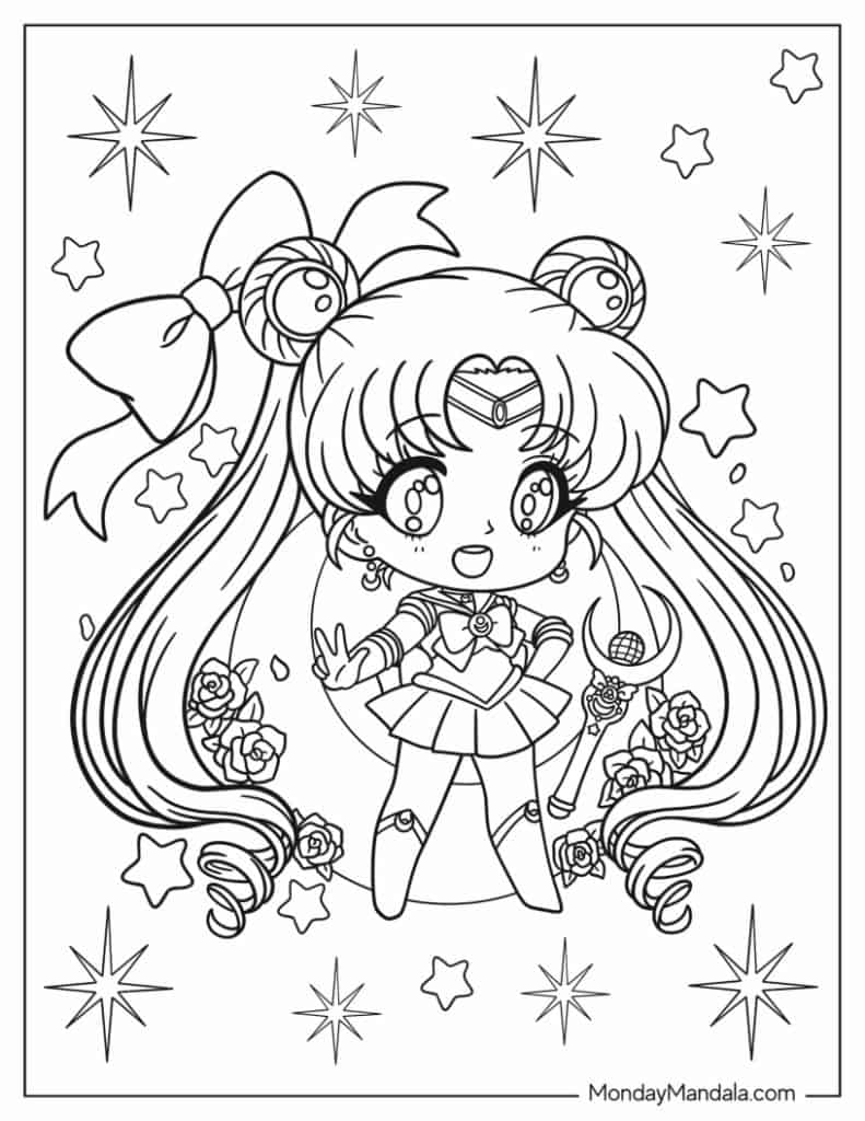 36 Sailor Moon Coloring Pages Free PDF Printables 
