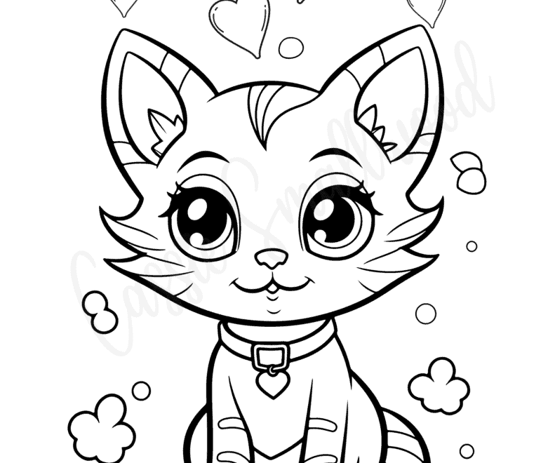37 Cute Cat Coloring Pages Cassie Smallwood
