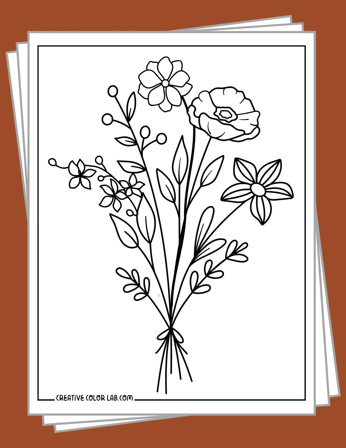 printable flowers to color