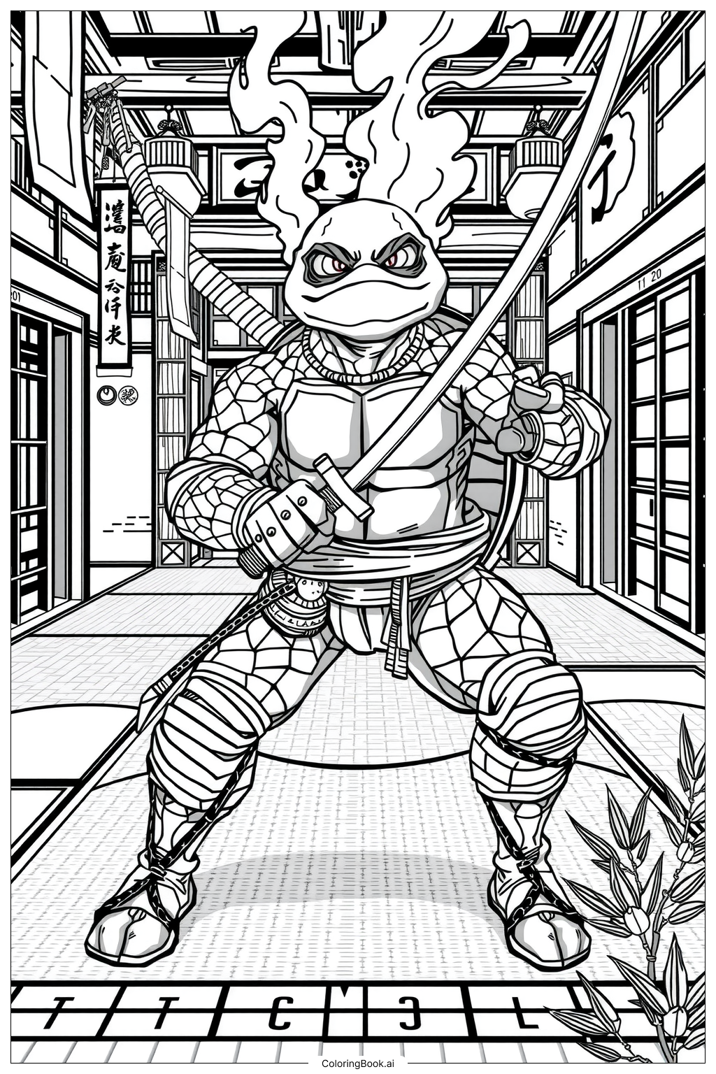 ninja turtle coloring page