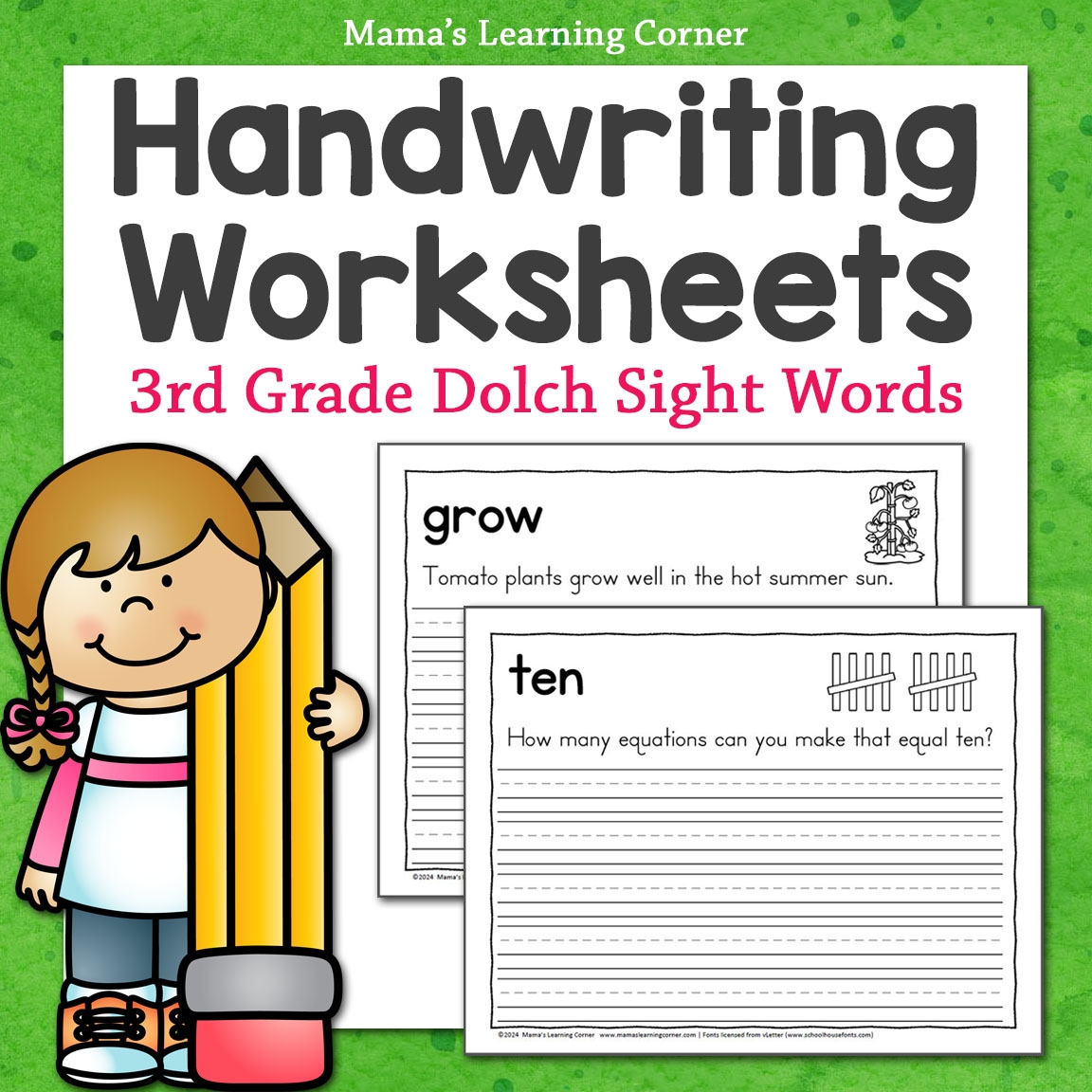 3rd Grade Dolch Sight Words Handwriting Worksheets Mamas Learning Corner 3rd Grade Dolch Sight Words Handwriting Worksheets Mamas Learning Corner
