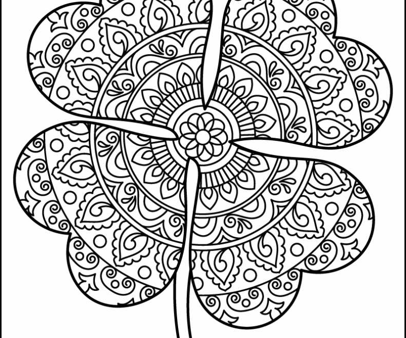 4 Leaf Clover Coloring Pages Tree Valley Academy