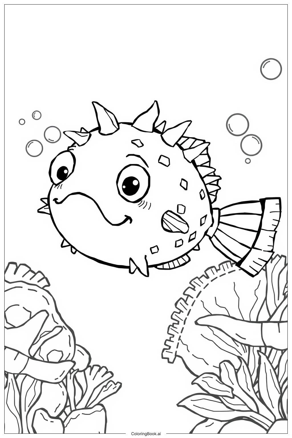 coloring book pages of fish