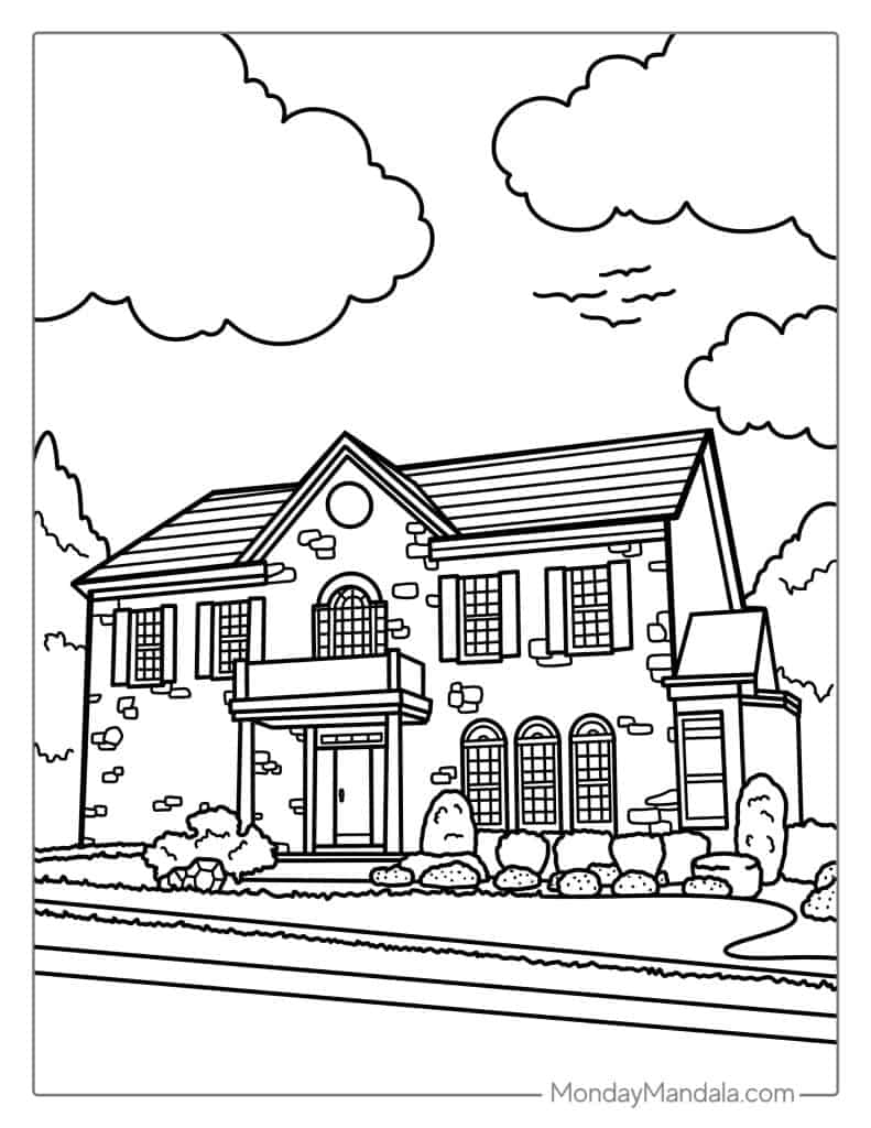 40 House Coloring Pages Free PDF Printables 40 House Coloring Pages Free PDF Printables