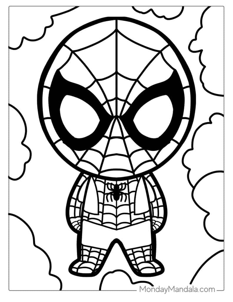 coloring pages spiderman printable