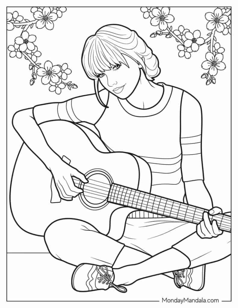 taylor swift coloring pages