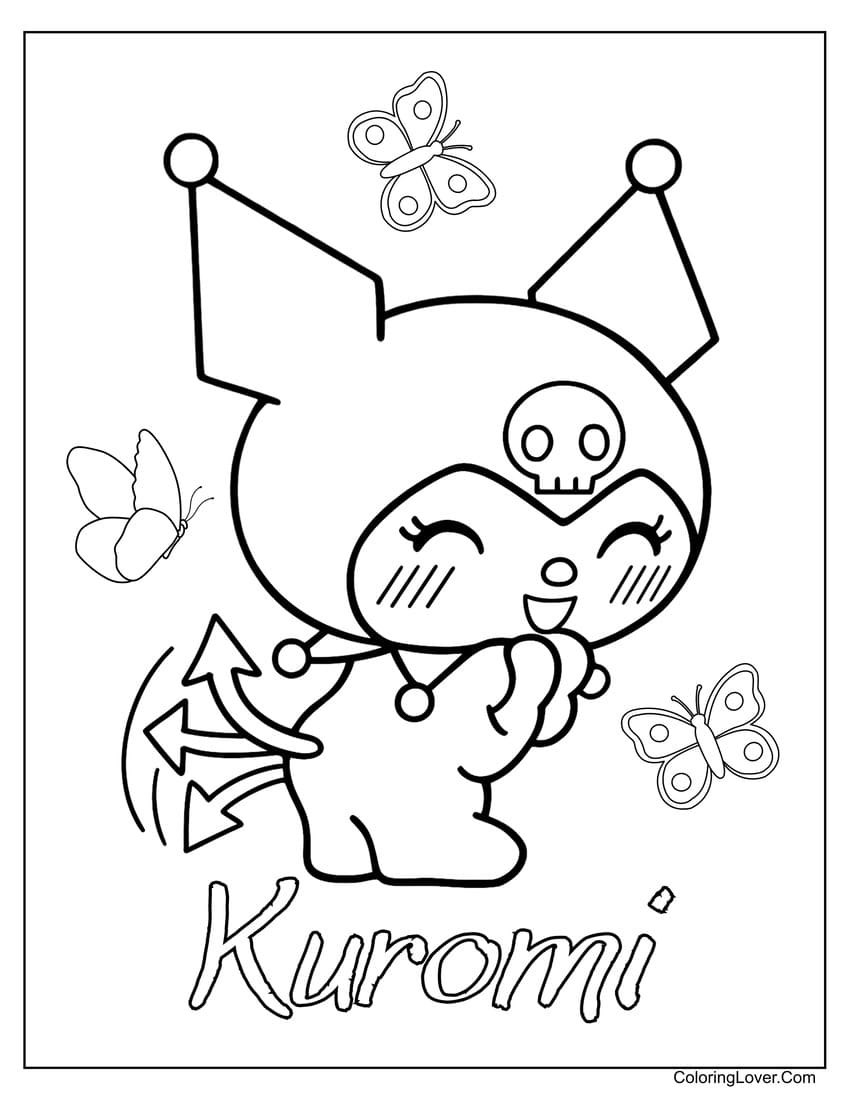 kuromi coloring pages printable