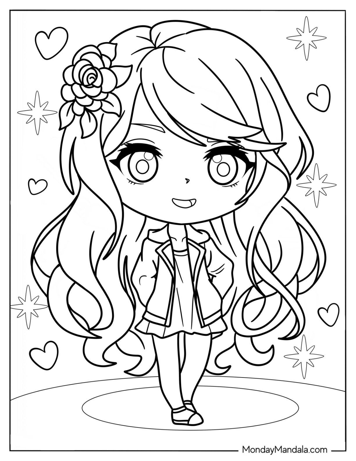 anime girl coloring pages