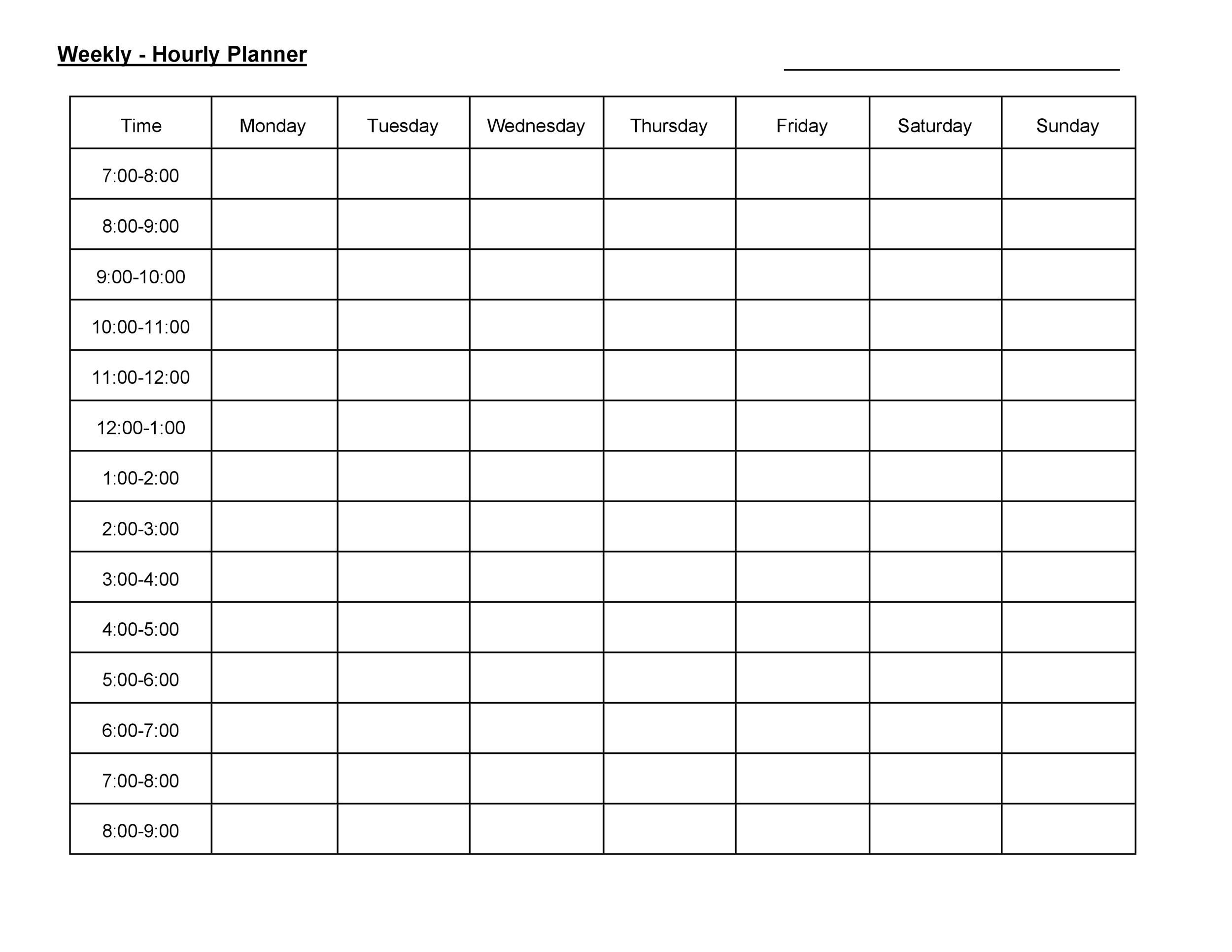 43 Effective Hourly Schedule Templates Excel Word PDF TemplateLab 43 Effective Hourly Schedule Templates Excel Word PDF TemplateLab